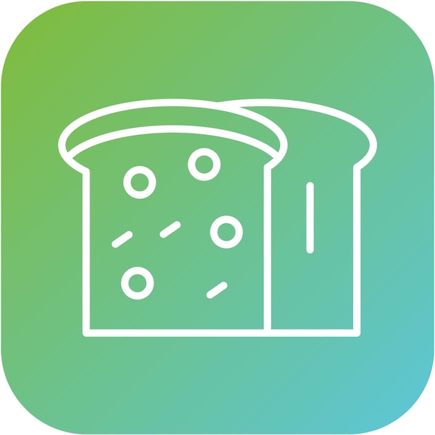 Diseño vectorial del estilo del icono del pan