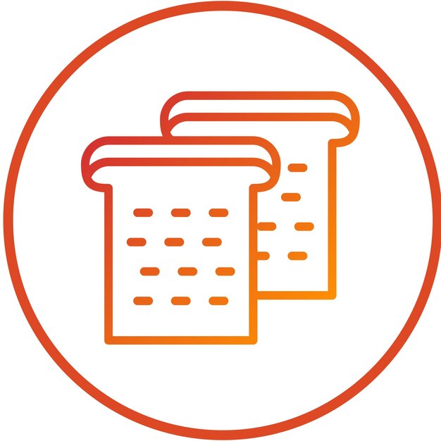 Diseño vectorial del estilo del icono del pan