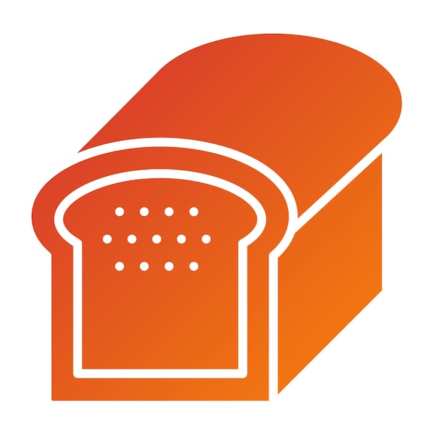 Diseño vectorial del estilo del icono del pan