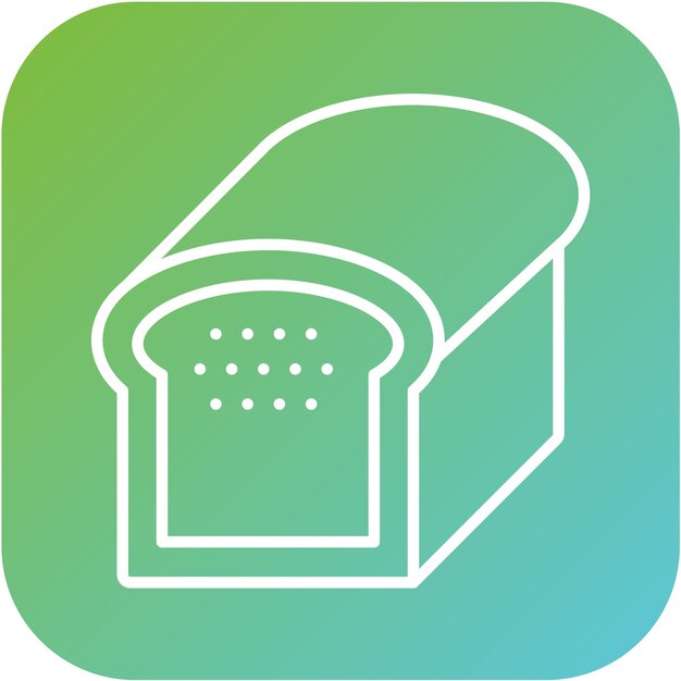 Diseño vectorial del estilo del icono del pan