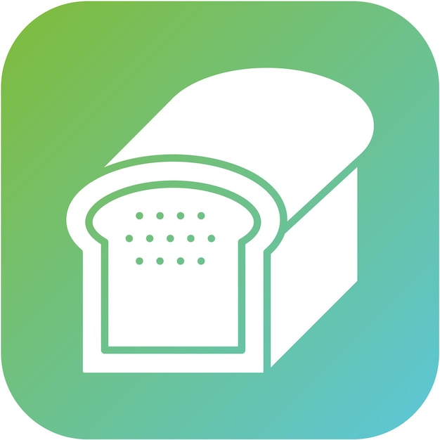 Diseño vectorial del estilo del icono del pan