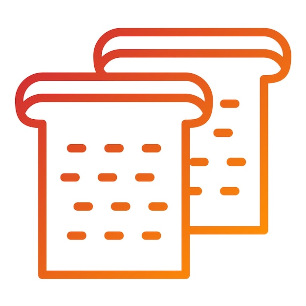 Diseño vectorial del estilo del icono del pan