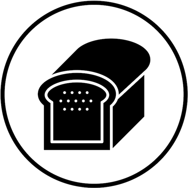 Diseño vectorial del estilo del icono del pan