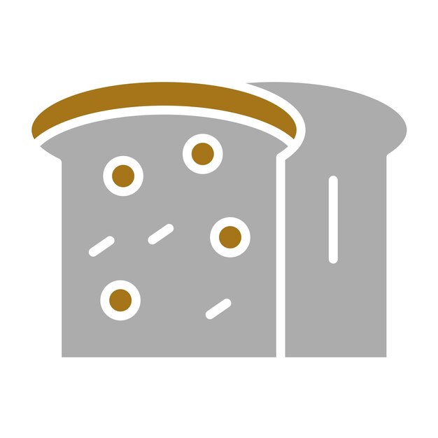 Diseño vectorial del estilo del icono del pan