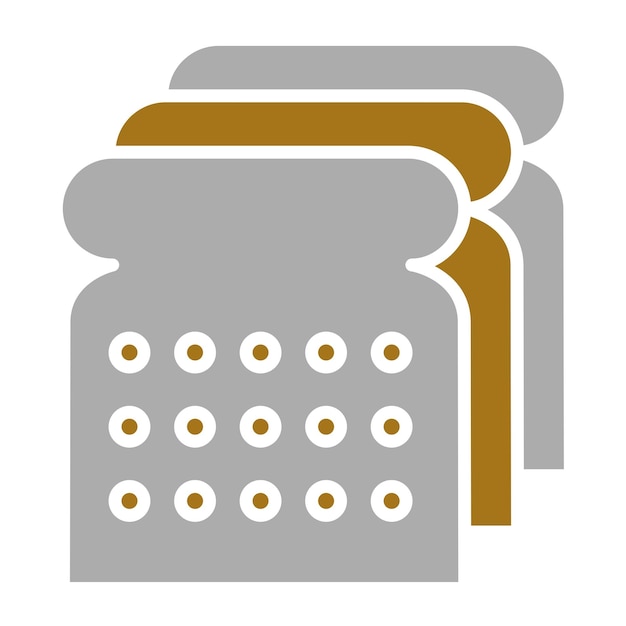 Diseño vectorial del estilo del icono del pan