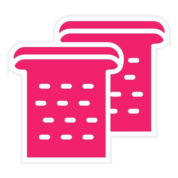 Diseño vectorial del estilo del icono del pan