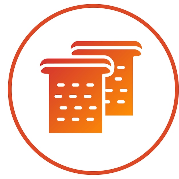 Diseño vectorial del estilo del icono del pan