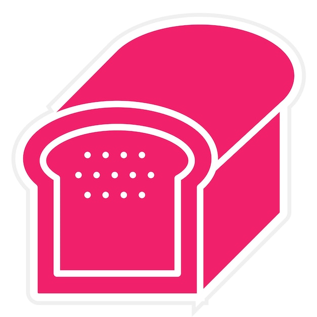 Diseño vectorial del estilo del icono del pan