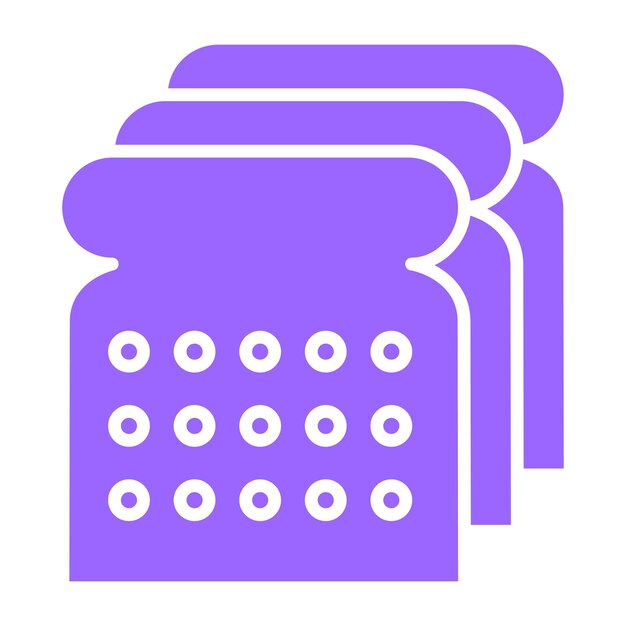Diseño vectorial del estilo del icono del pan
