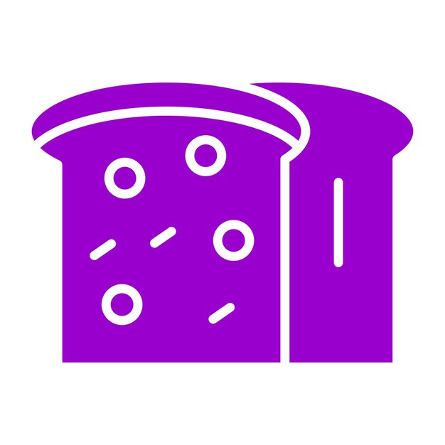 Diseño vectorial del estilo del icono del pan