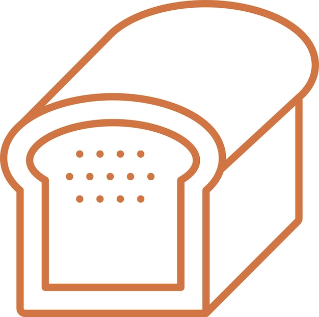 Diseño vectorial del estilo del icono del pan