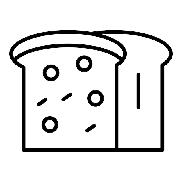 Diseño vectorial del estilo del icono del pan