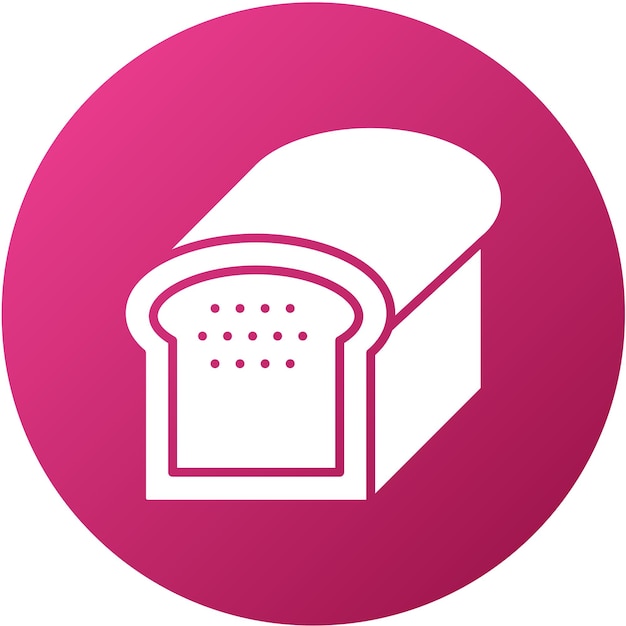 Diseño vectorial del estilo del icono del pan