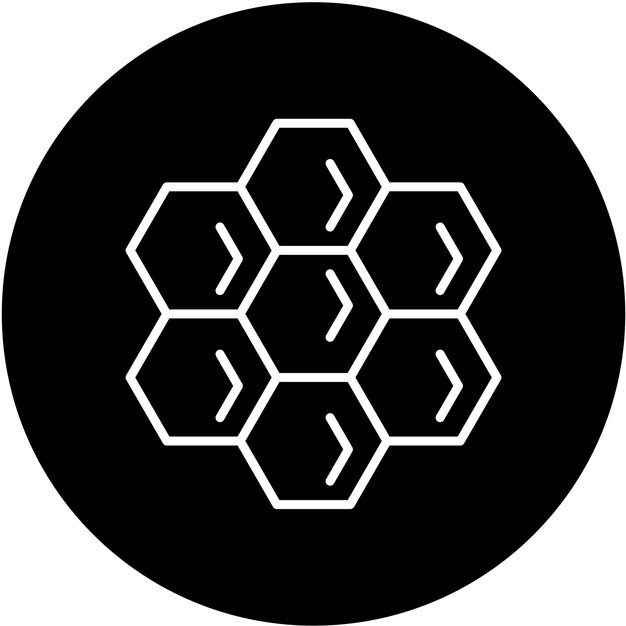 Diseño vectorial Estilo del icono del panal