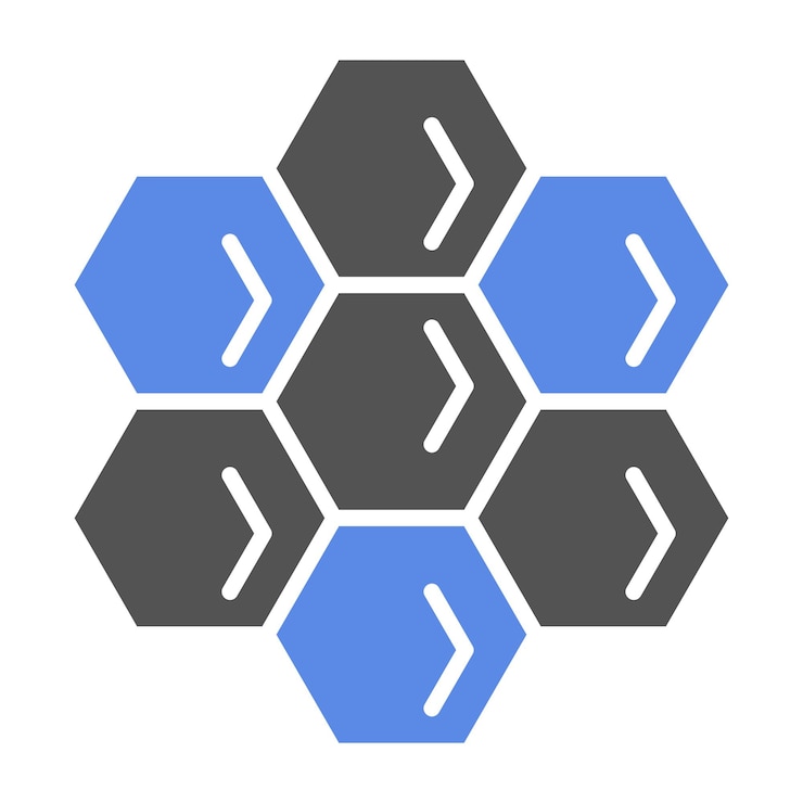Vector diseño vectorial estilo del icono del panal