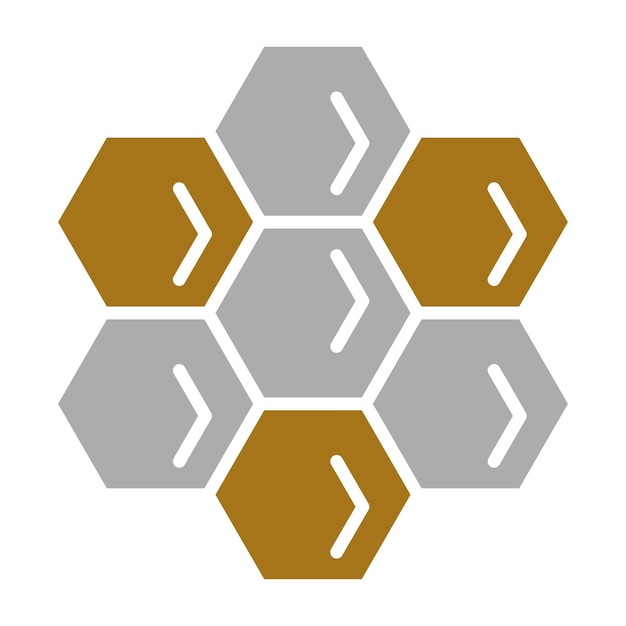 Diseño vectorial Estilo del icono del panal