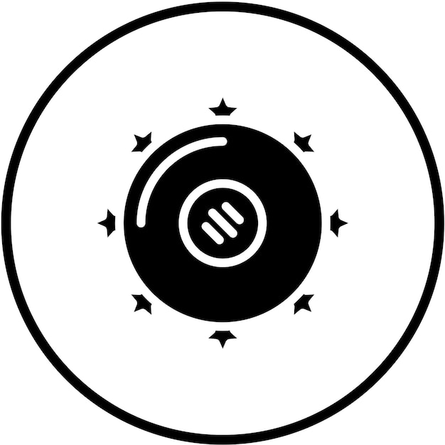 Diseño vectorial Estilo del icono de la pandereta