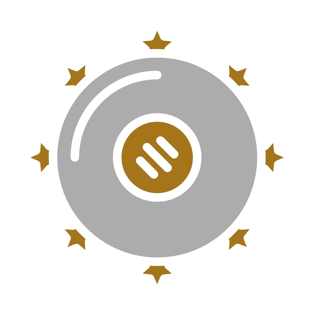 Diseño vectorial Estilo del icono de la pandereta