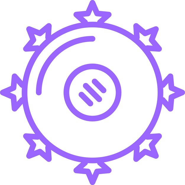 Diseño vectorial Estilo del icono de la pandereta