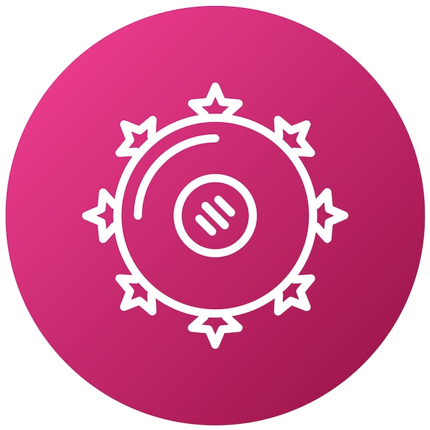 Diseño vectorial Estilo del icono de la pandereta