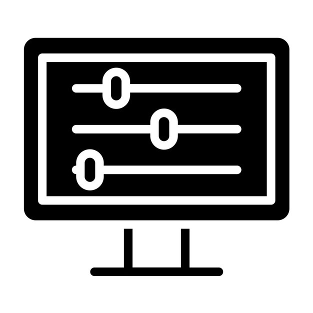 Diseño vectorial Estilo del icono del panel delantero