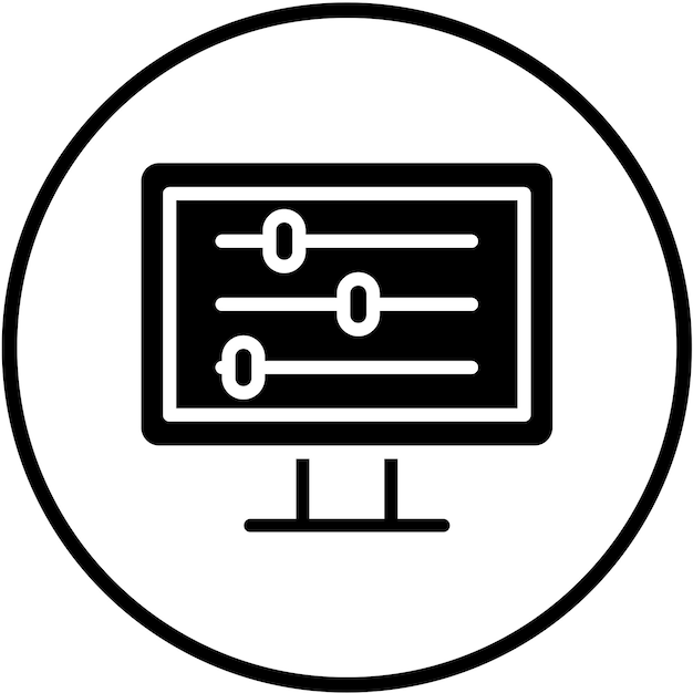 Diseño vectorial Estilo del icono del panel delantero