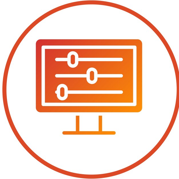 Diseño vectorial Estilo del icono del panel delantero