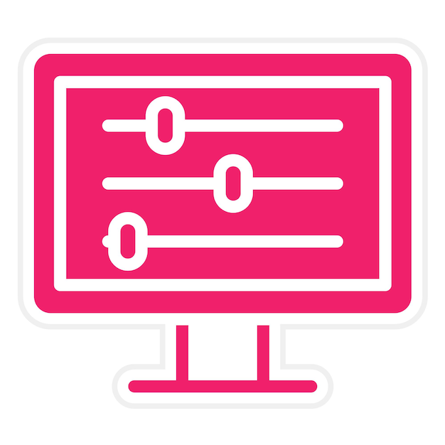 Diseño vectorial Estilo del icono del panel delantero