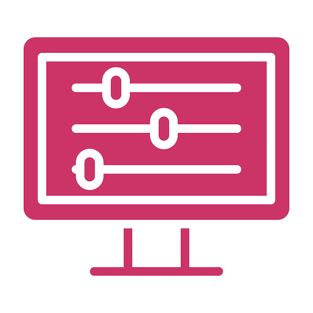 Diseño vectorial Estilo del icono del panel delantero
