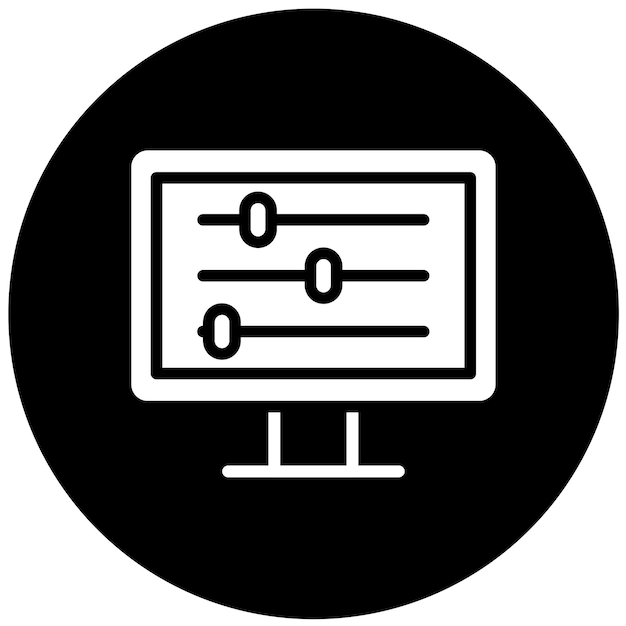 Diseño vectorial Estilo del icono del panel delantero
