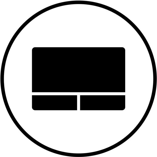 Diseño vectorial Estilo del icono del panel táctil