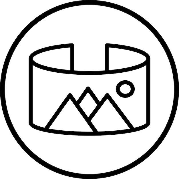 Diseño vectorial Estilo de icono panorámico