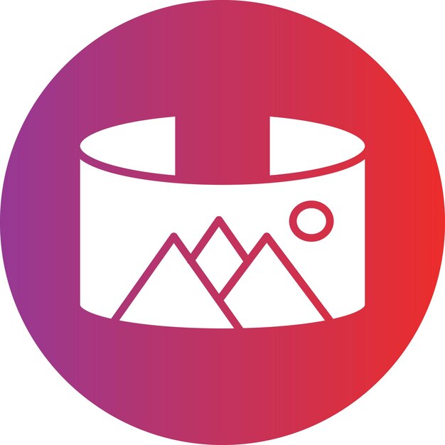 Diseño vectorial Estilo de icono panorámico