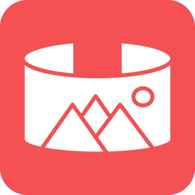 Diseño vectorial Estilo de icono panorámico