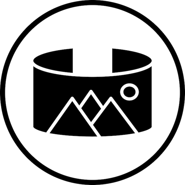Diseño vectorial Estilo de icono panorámico