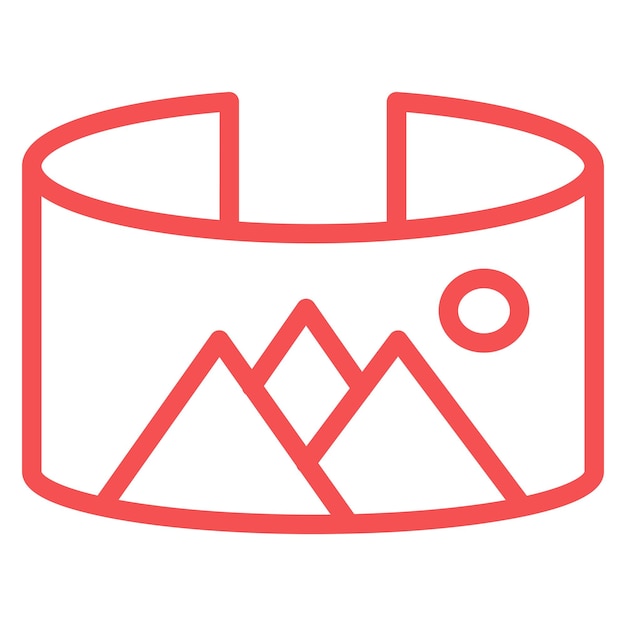 Diseño vectorial Estilo de icono panorámico