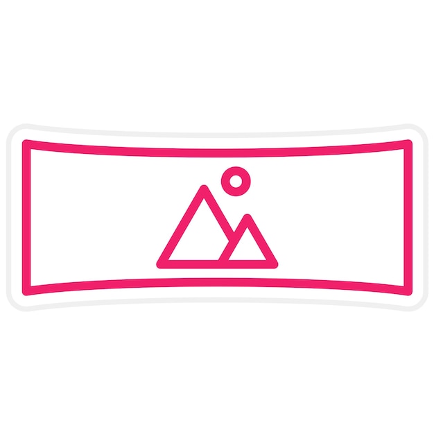 Diseño vectorial Estilo de icono panorámico