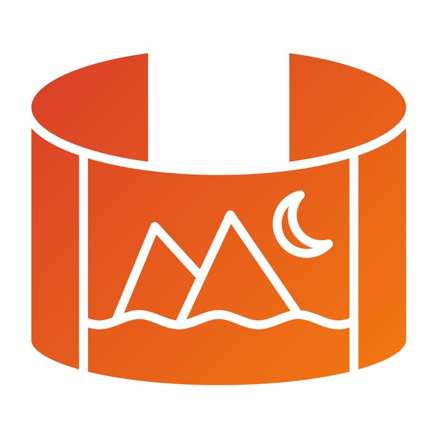 Diseño vectorial Estilo de icono panorámico