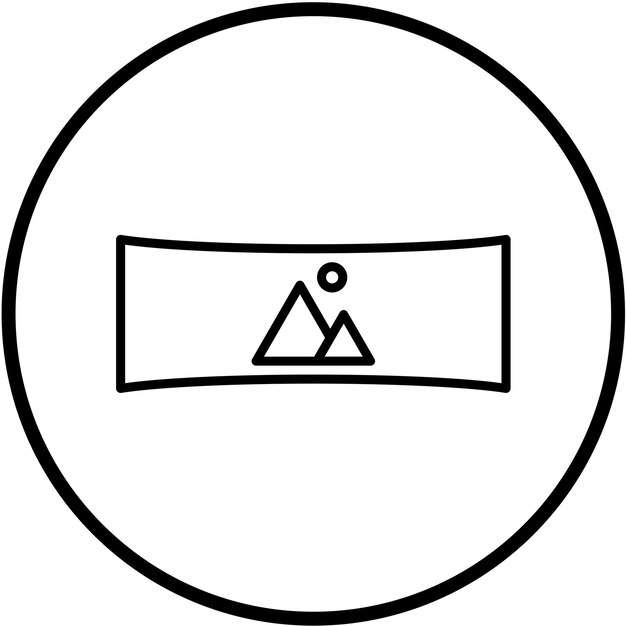 Diseño vectorial Estilo de icono panorámico