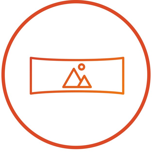 Diseño vectorial Estilo de icono panorámico