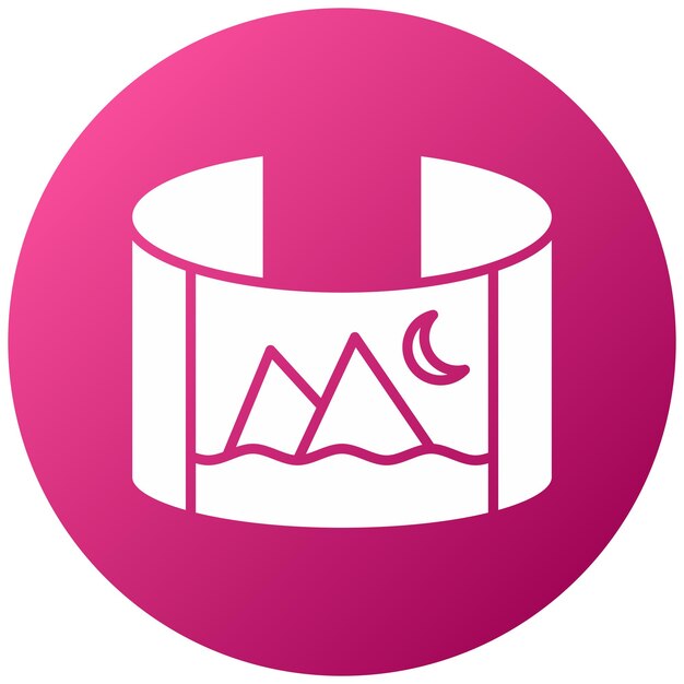Diseño vectorial Estilo de icono panorámico