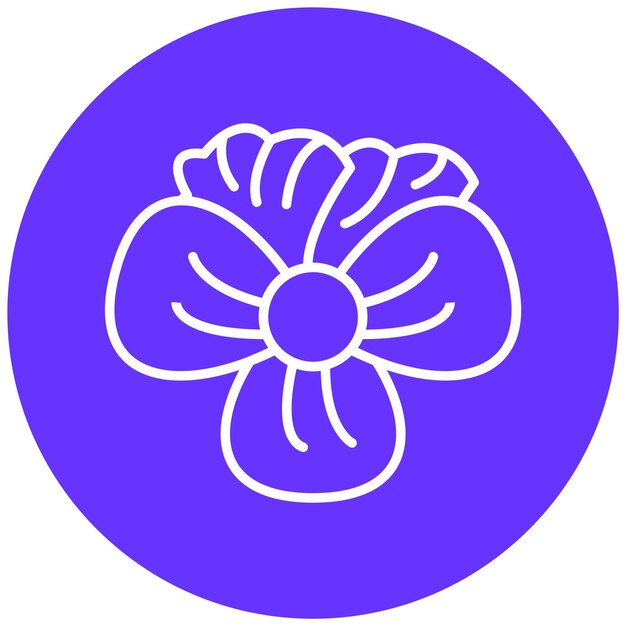 Diseño vectorial estilo de icono de Pansy