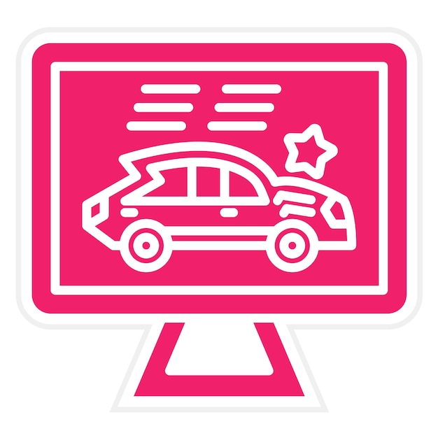 Diseño vectorial Estilo del icono de la pantalla de la carrera