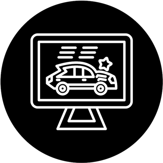 Diseño vectorial Estilo del icono de la pantalla de la carrera