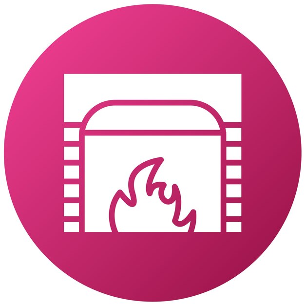 Diseño vectorial Estilo del icono de la pantalla de la chimenea