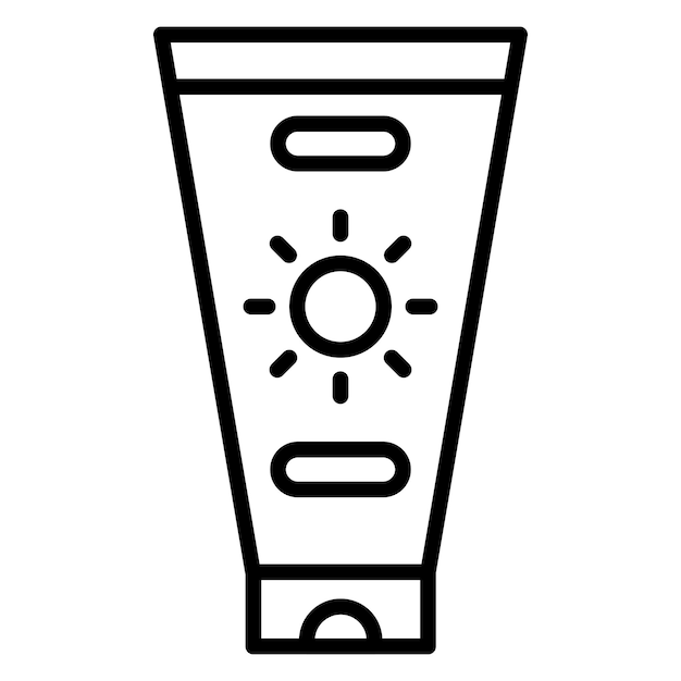 Diseño vectorial Estilo del icono de la pantalla solar