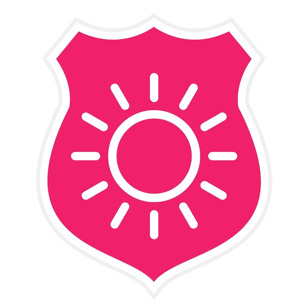 Diseño vectorial Estilo del icono de la pantalla solar