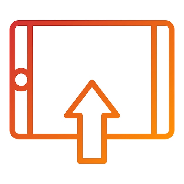 Diseño vectorial Estilo del icono de la pantalla táctil