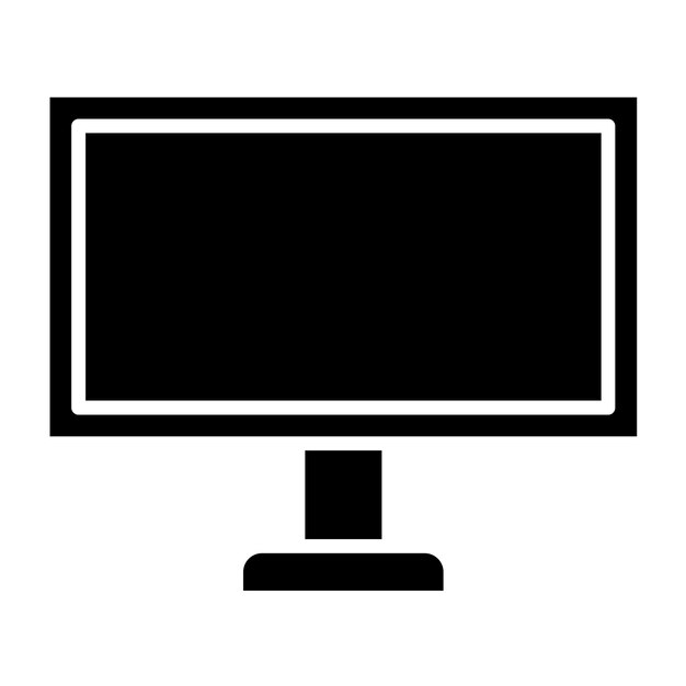 Diseño vectorial del estilo del icono de la pantalla de la TV