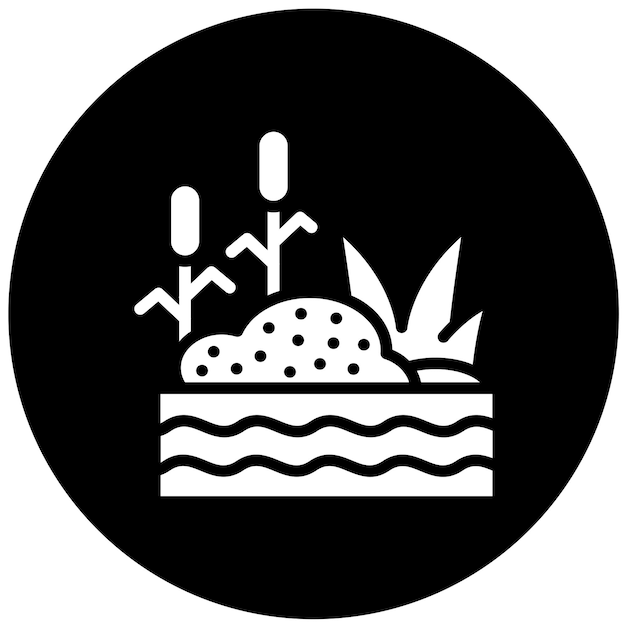 Diseño vectorial Estilo del icono del pantano
